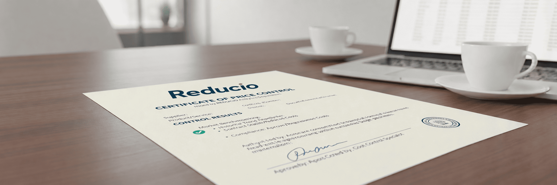 Certificat de contrôle des prix Reducio